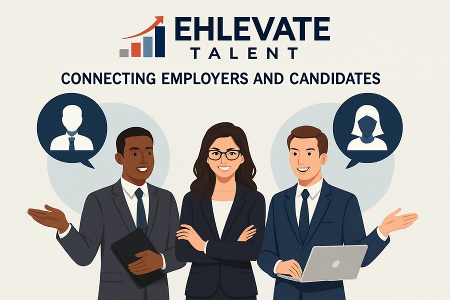 Professional staffing team at Ehlevate Talent connecting employers and candidates Professional staffing team at Ehlevate Talent connecting employers and candidates